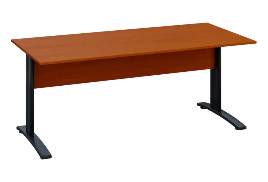 EPK 18 - 18 stůl kancelářský, kovová podnož černá, deska 18 mm, široký 1800 mm, třešeň šumavská